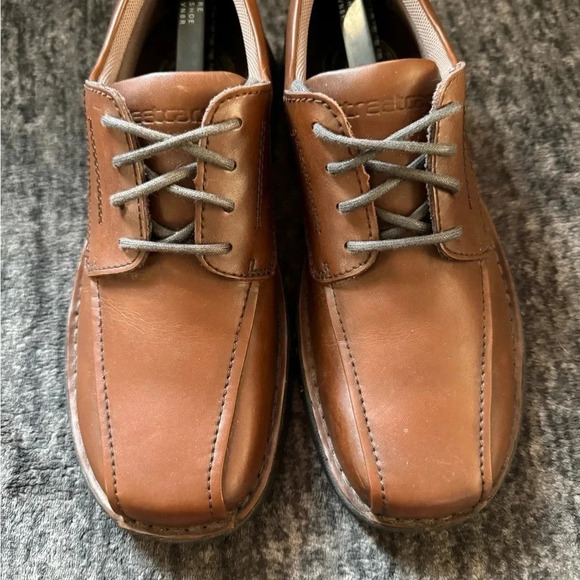 Streetcars ASC Milan Men's Brown Leather Comfort Oxford Lace up Size 9M Shoes - Picture 3 of 7